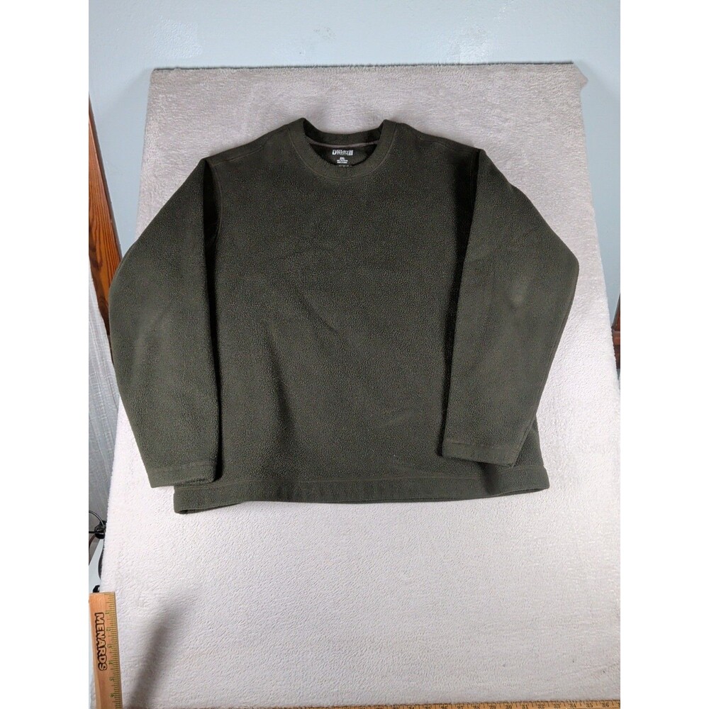Duluth Trading Co Plush Fleece Pullover Men's 2XL Green Long Sleeve Crew